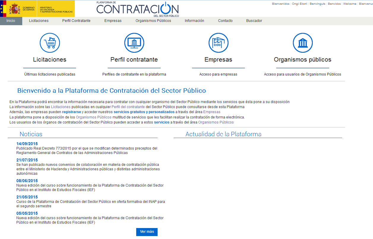 Plataforma De Contratacion Del Sector Publico